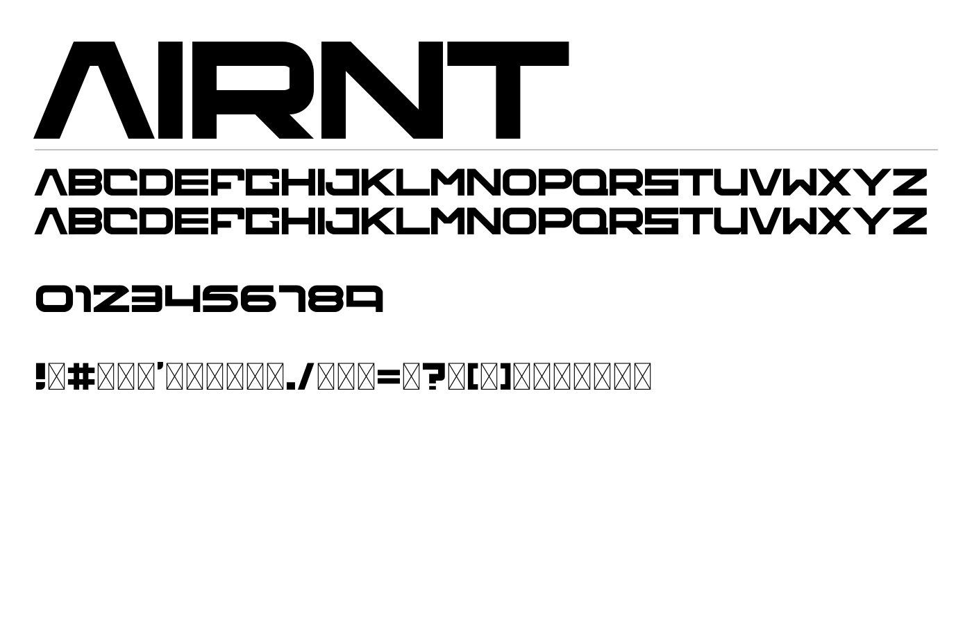 Airnt Font preview