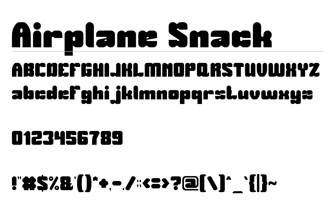 Airplane Snack Font preview