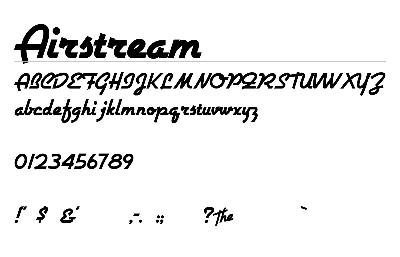 Airstream Font preview