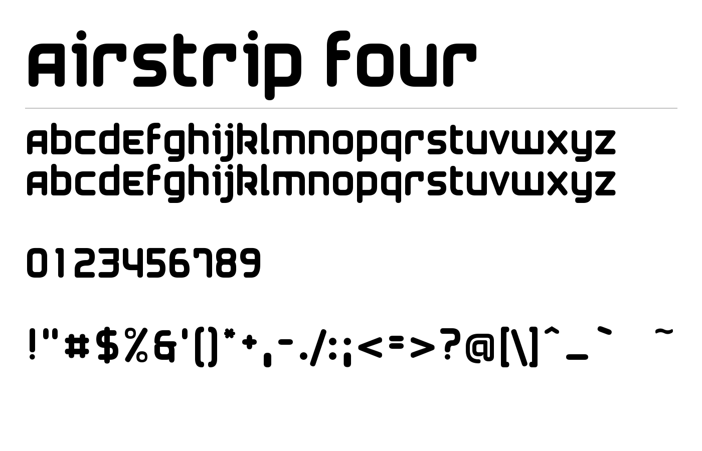 Airstrip Four Font preview