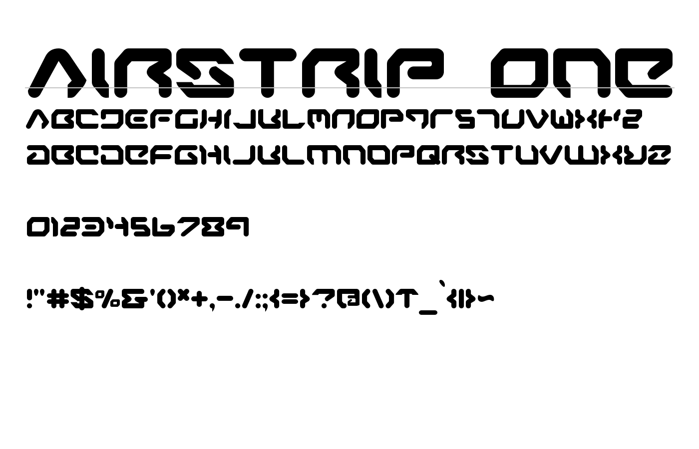 Airstrip One Font preview