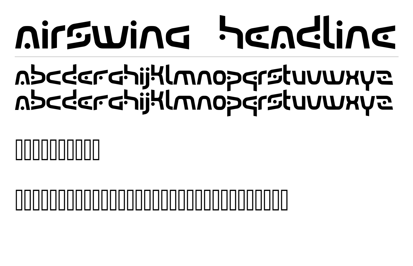 Airswing Headline Font preview