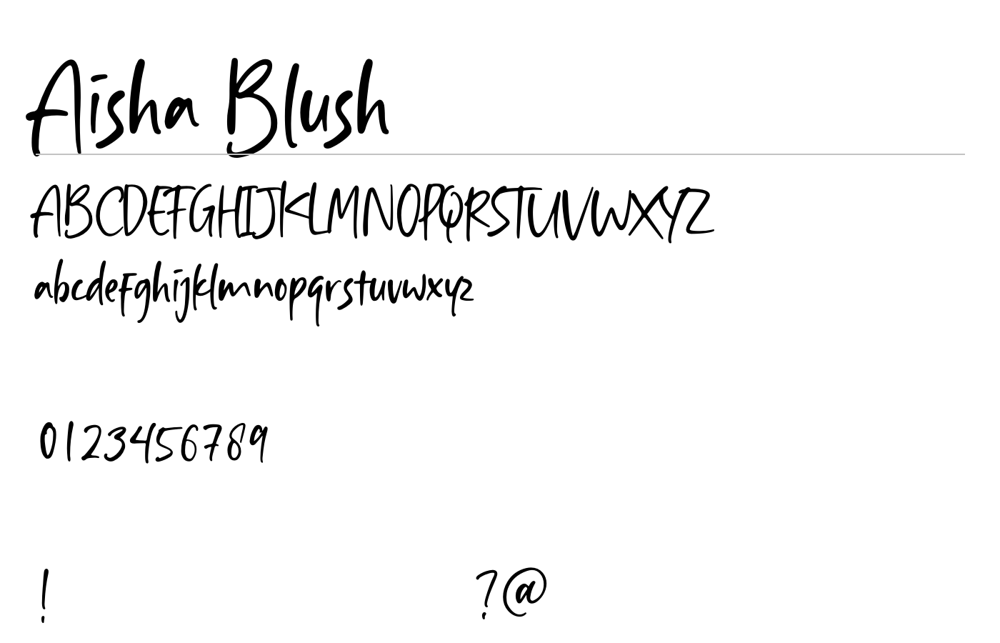 Aisha Blush Font preview