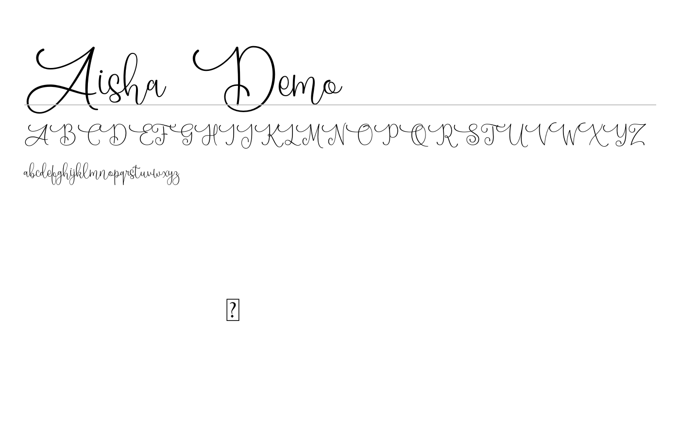 Aisha Demo Font preview