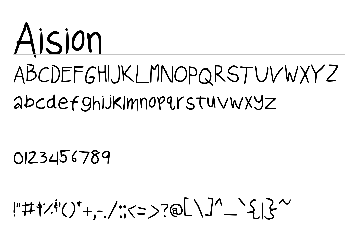 Aision Font preview