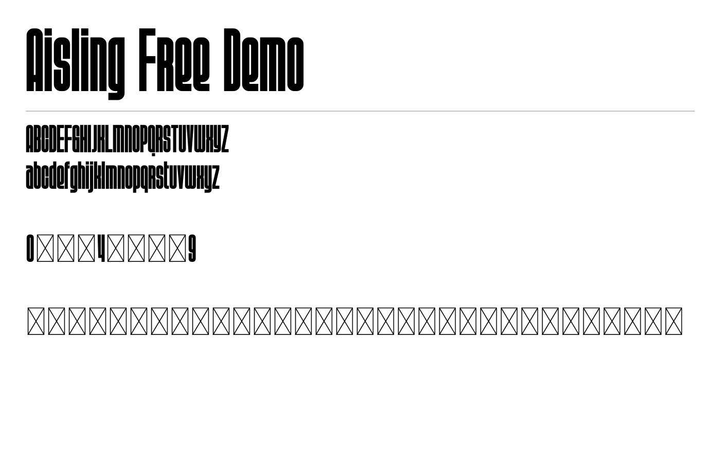 Aisling Free Demo Font preview