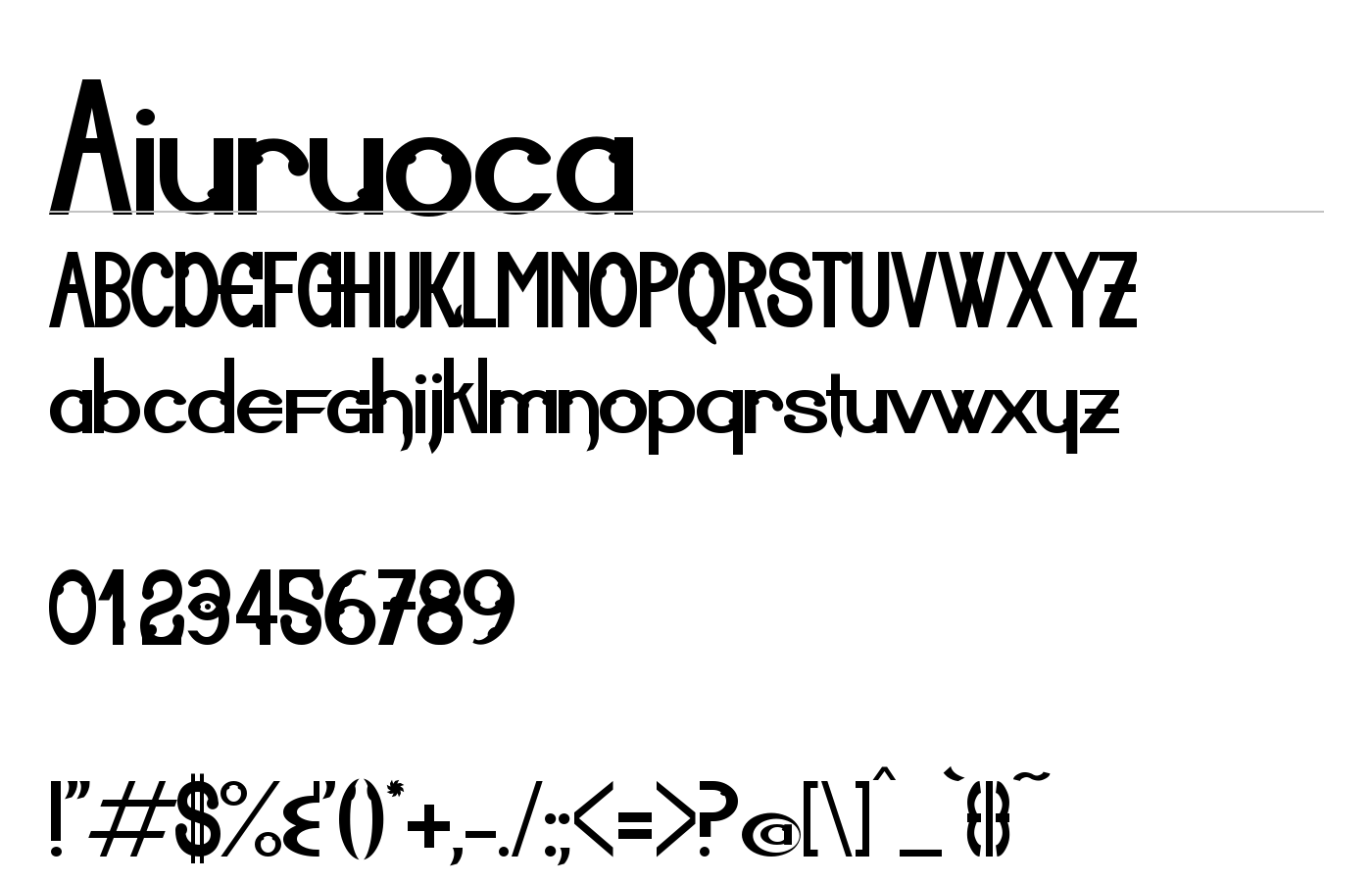 Aiuruoca Font preview