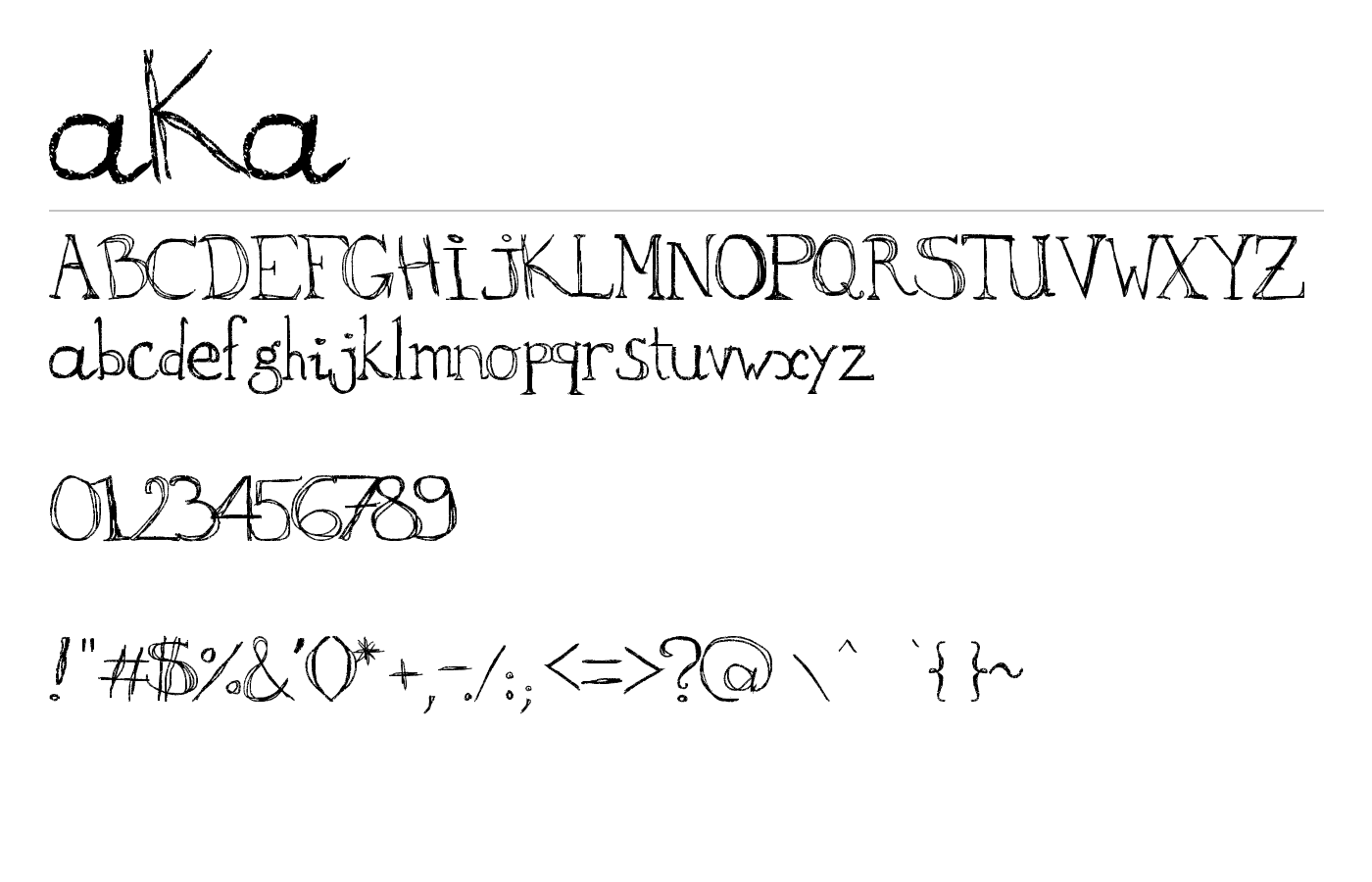 aKa Font preview