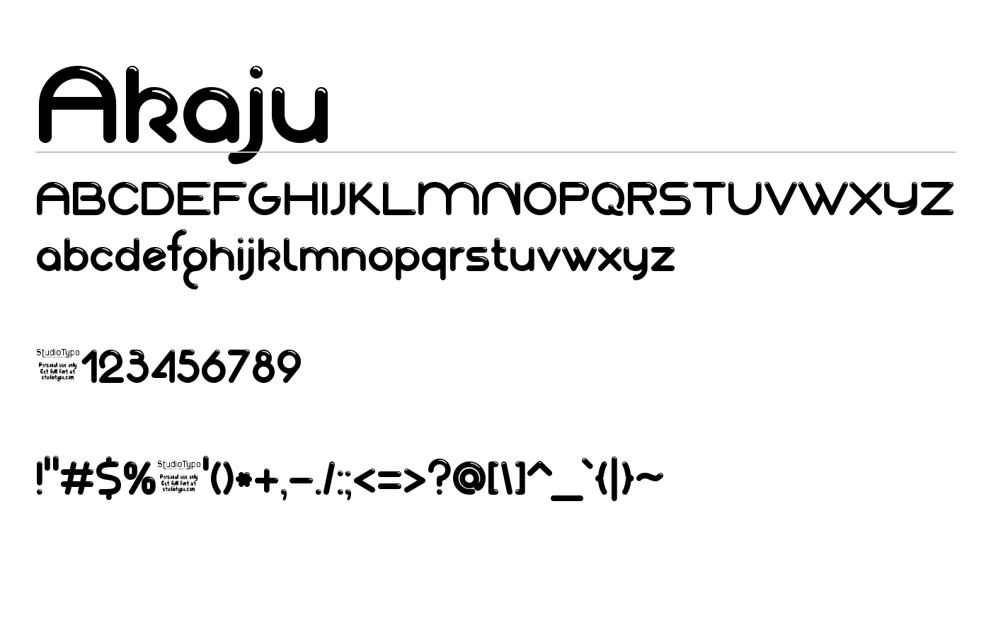 Akaju Font preview