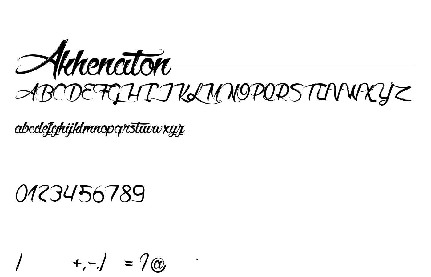 Akhenaton Font preview