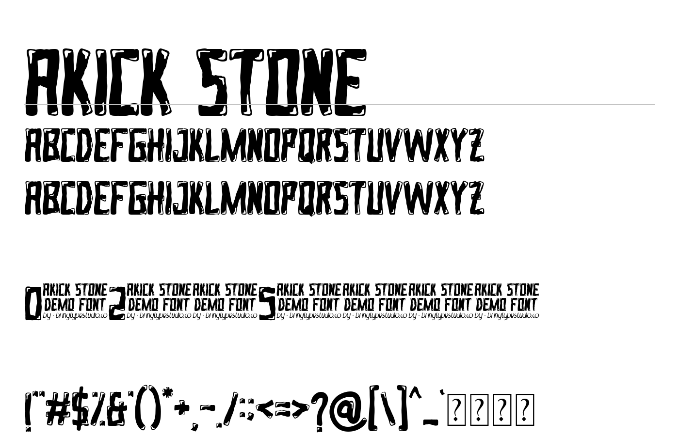 AKICK STONE Font preview