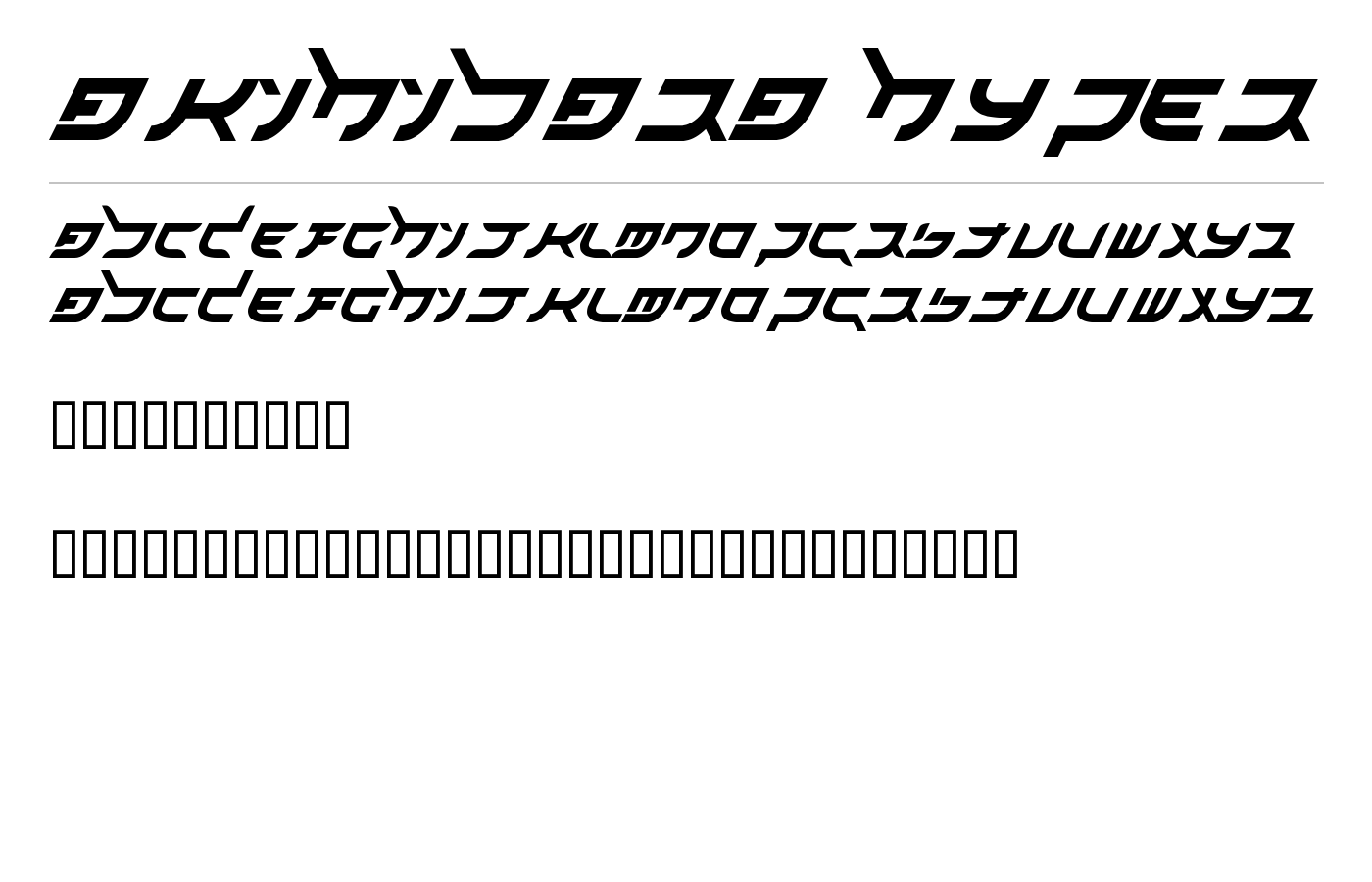 akihibara hyper Font preview