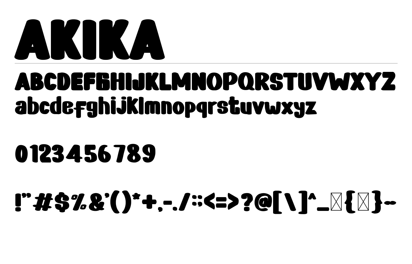 AKIKA Font preview