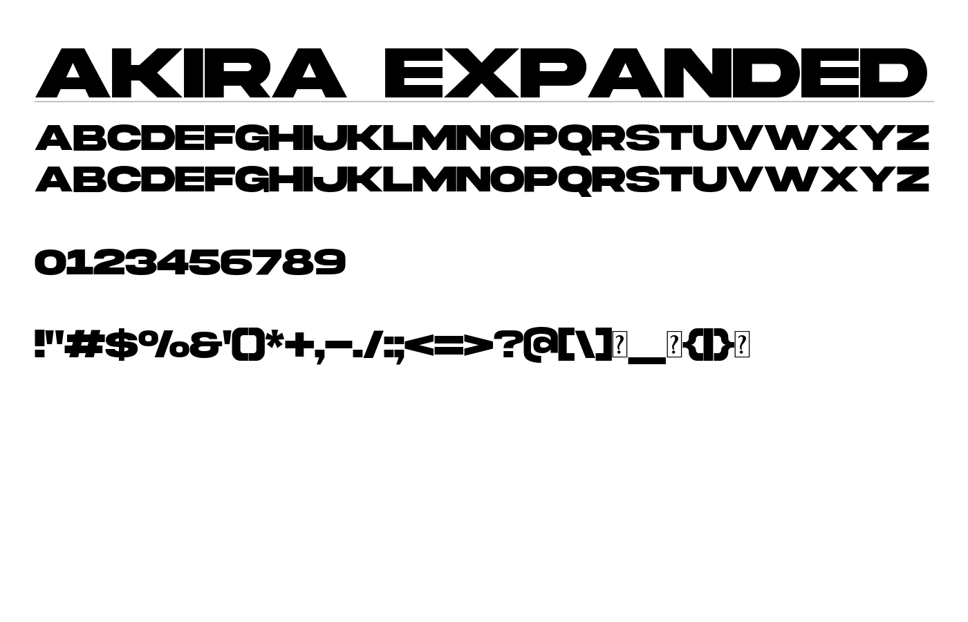 Akira Font preview