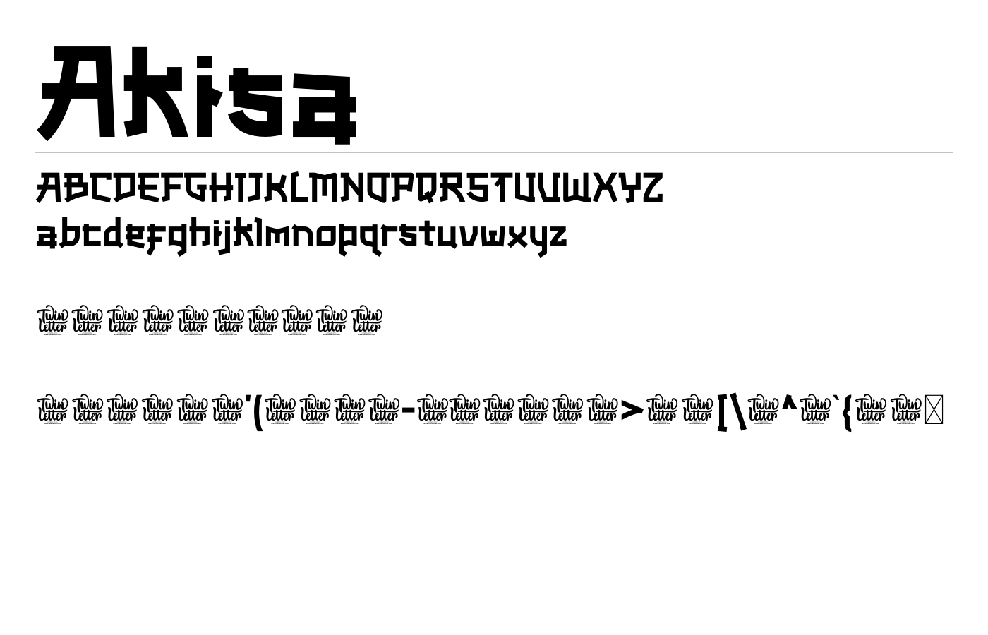 Akisa Font preview
