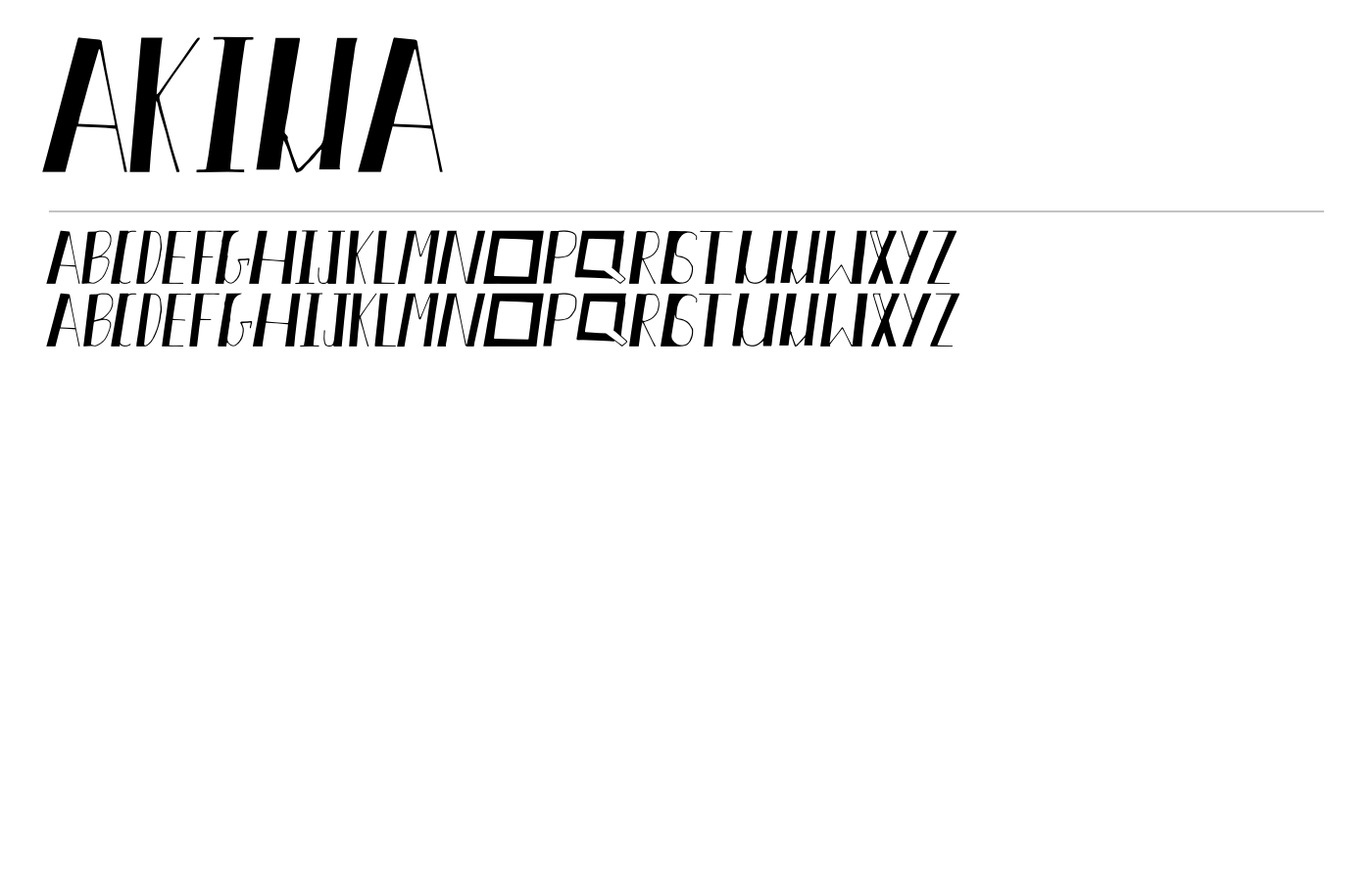 Akiva Font preview