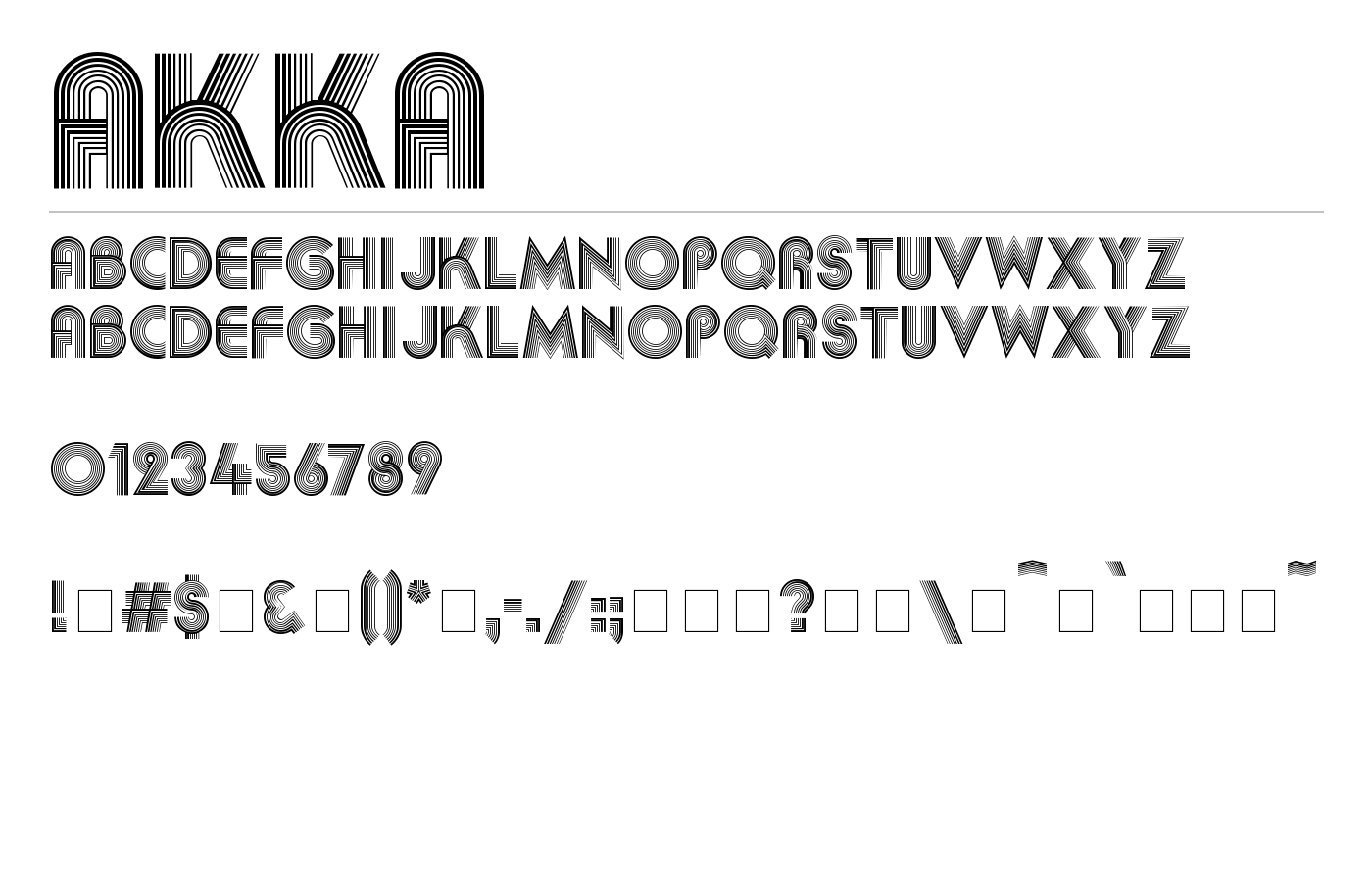 Akka Font preview