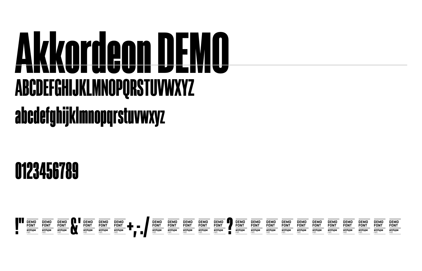 Akkordeon Font preview