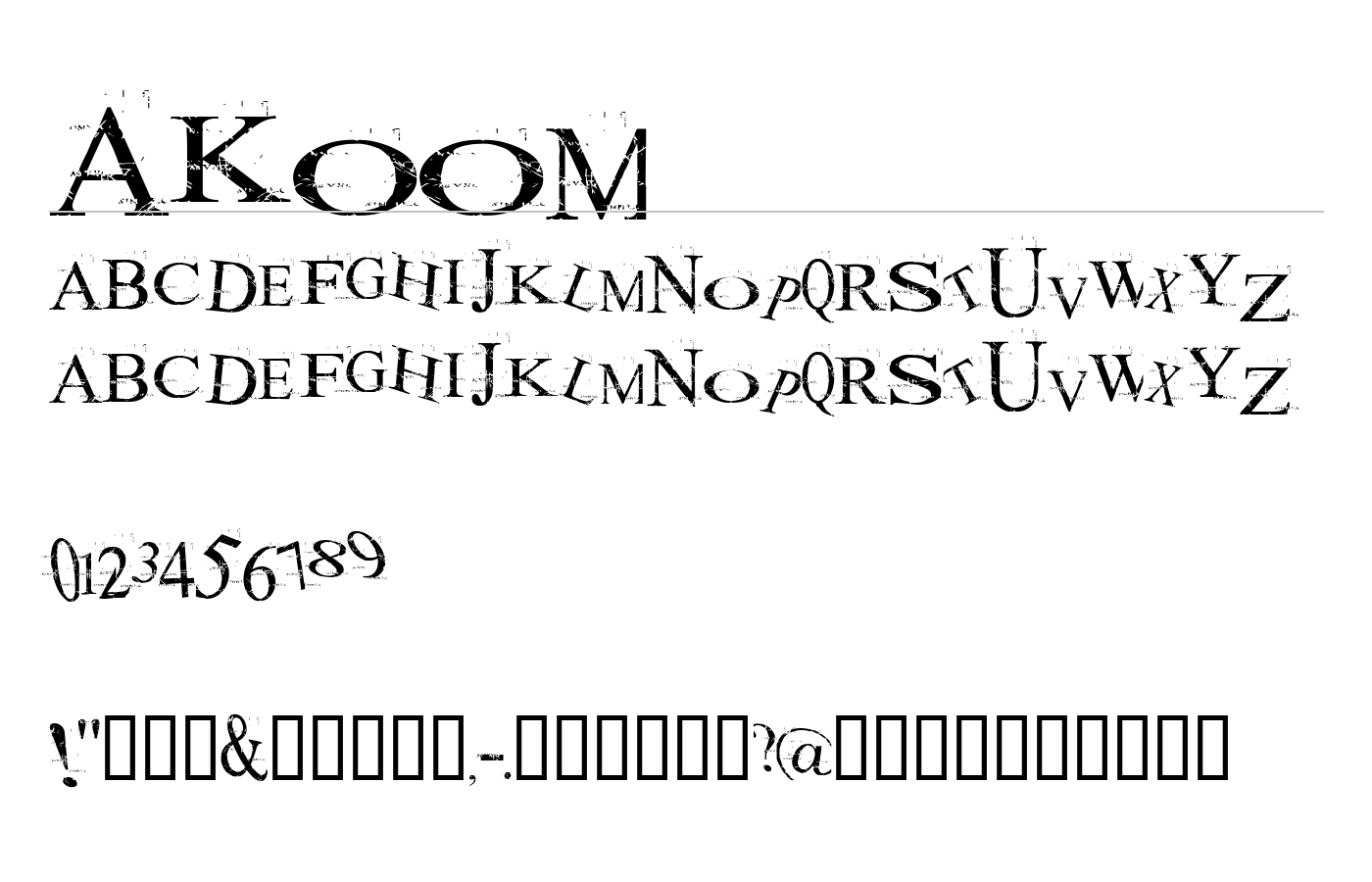akoom Font preview