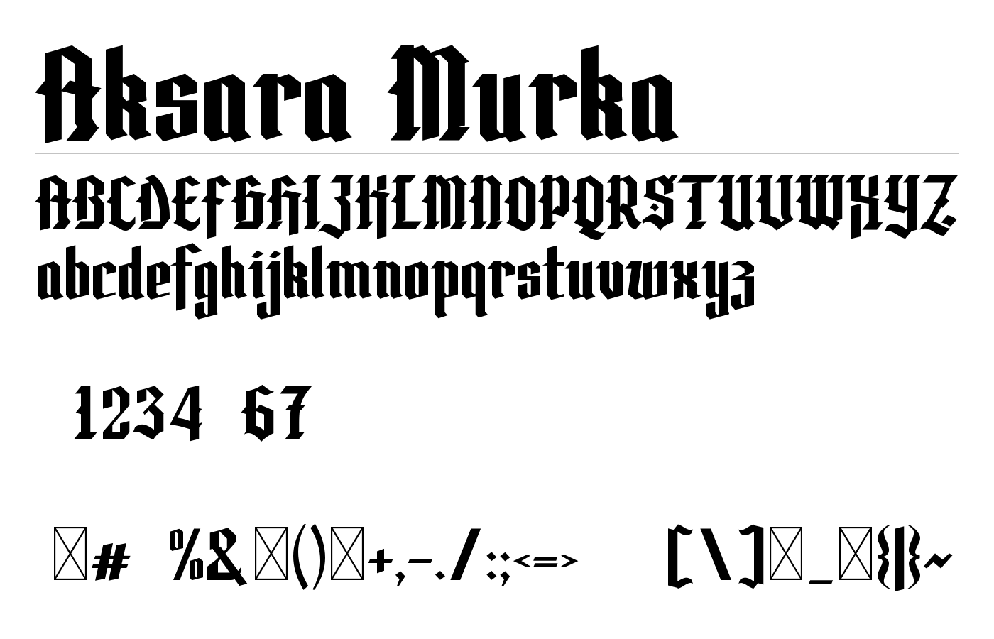 Aksara Murka Font preview