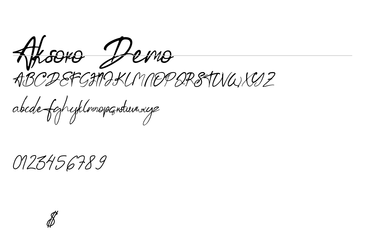 Aksoro Demo Font preview