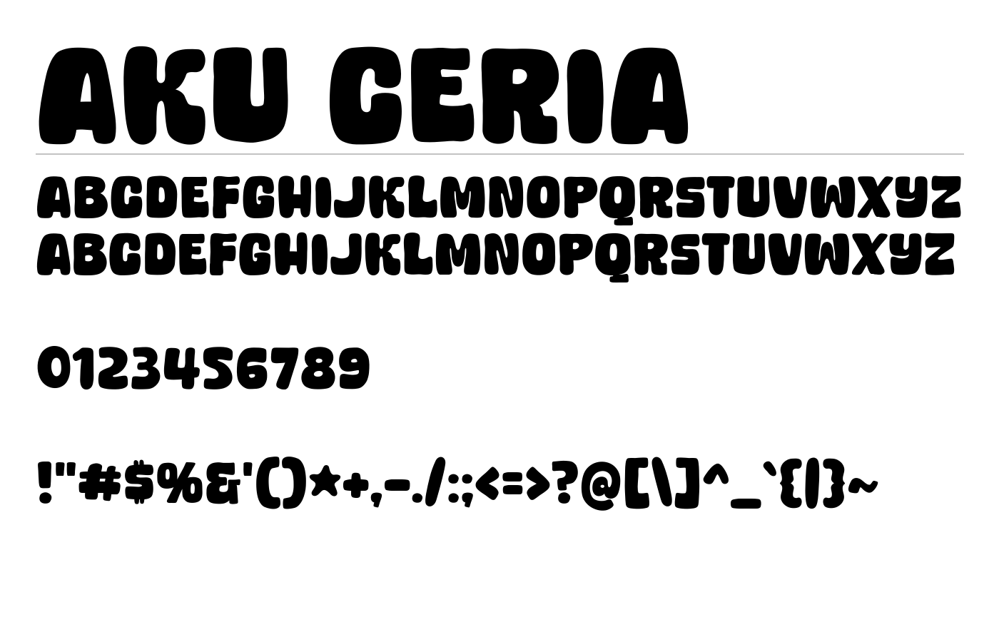 Aku Ceria Font preview