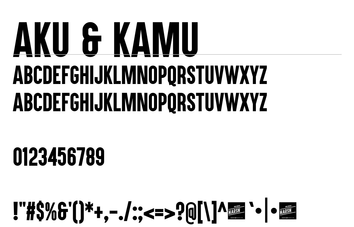 Aku & Kamu Font preview