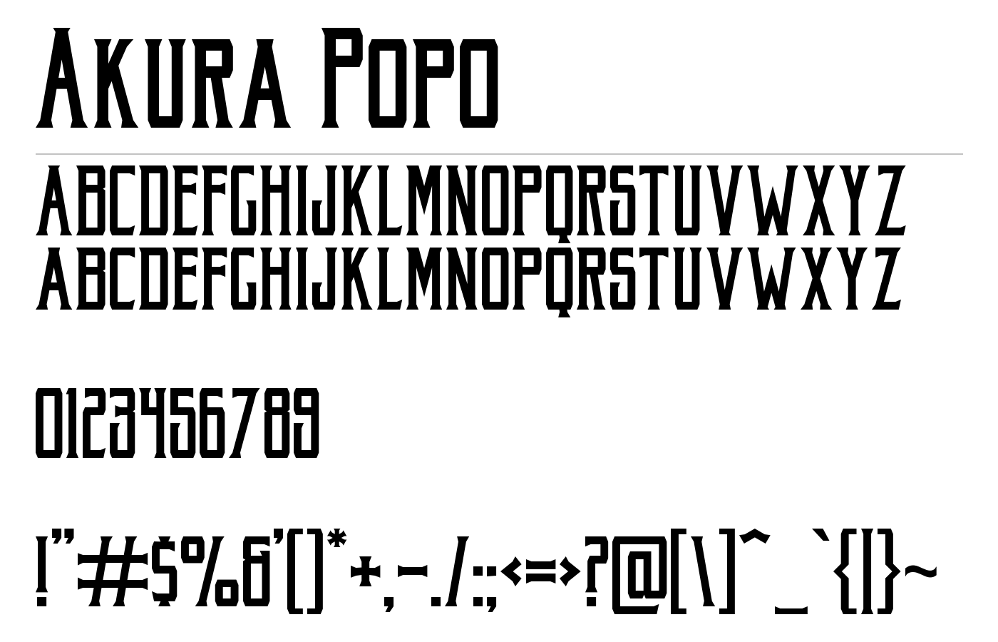 Akura Popo Font preview