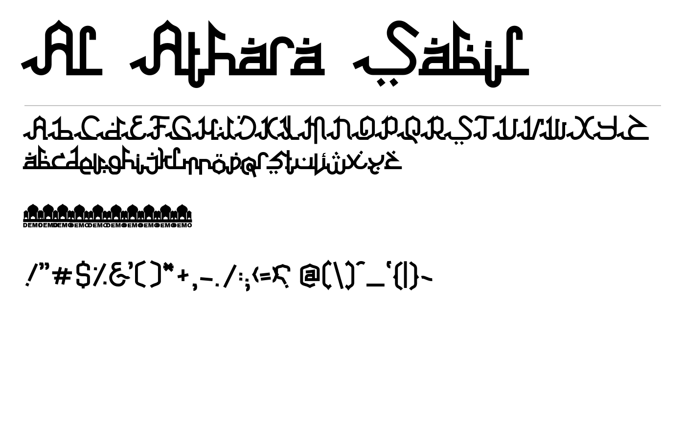 Al Athara Sabil Font preview