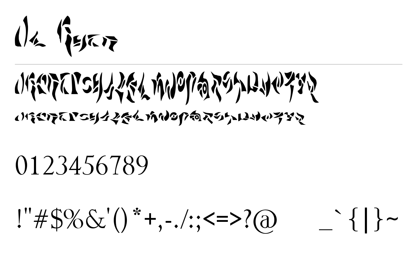 Al Bhed Font preview