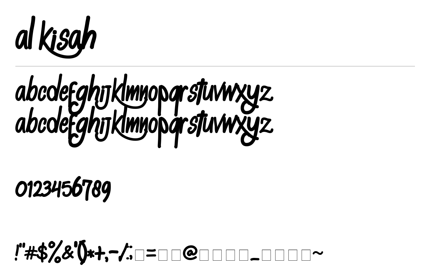 al kisah Font preview