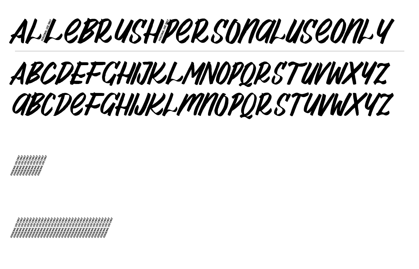 Al_Lebrush_PersonalUseOnly Font preview