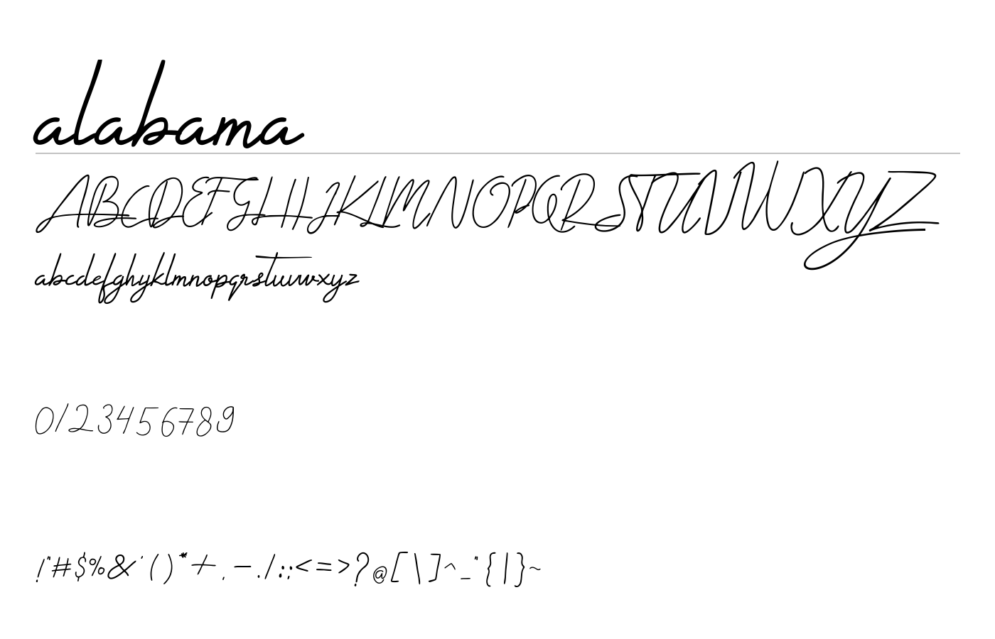 alabama Font preview
