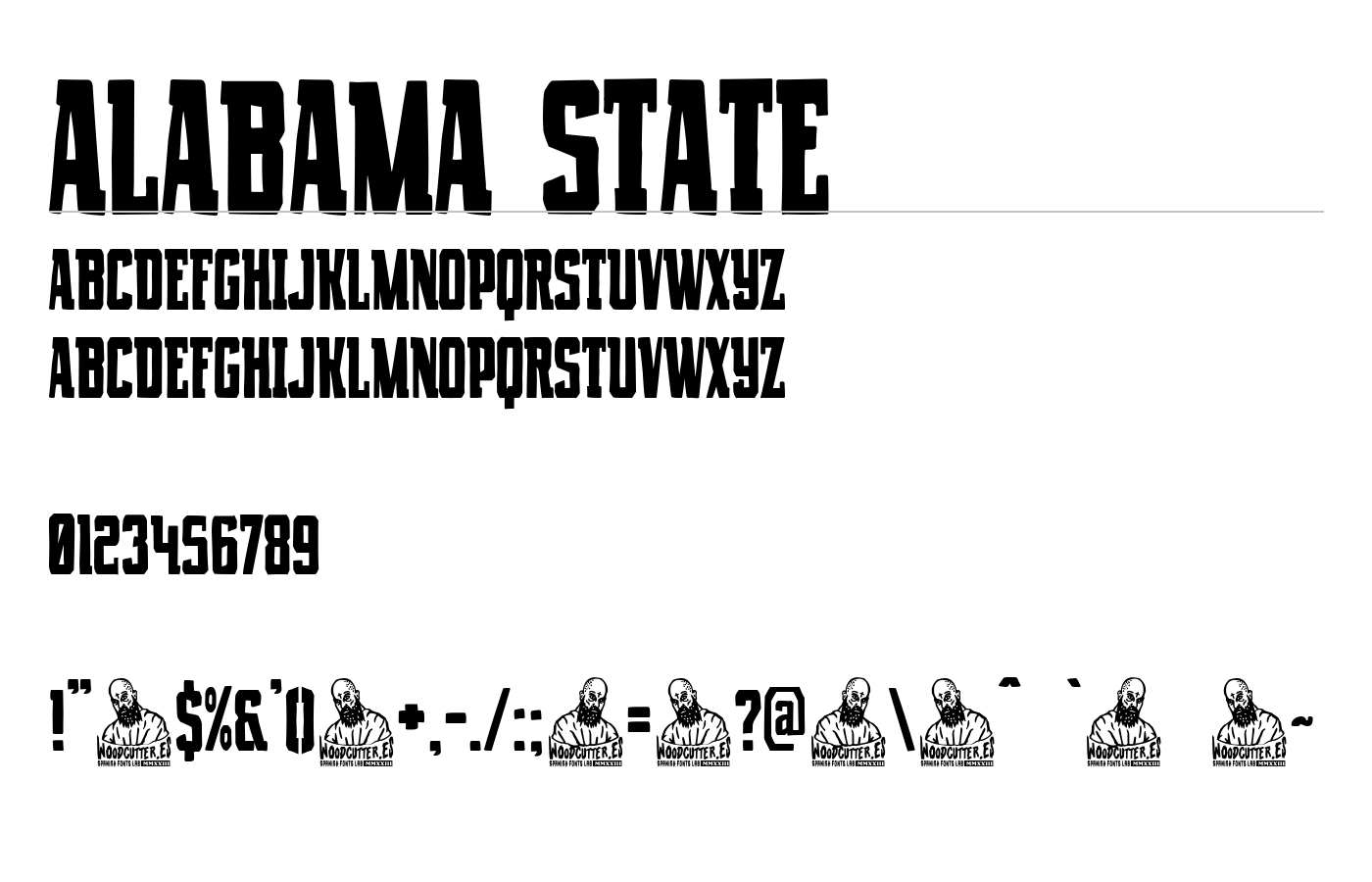 Alabama State Font preview