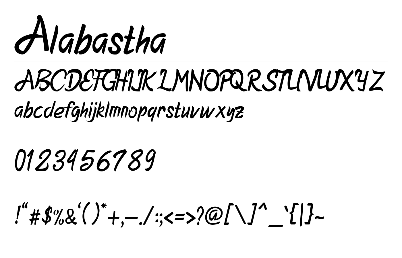 Alabastha Font preview