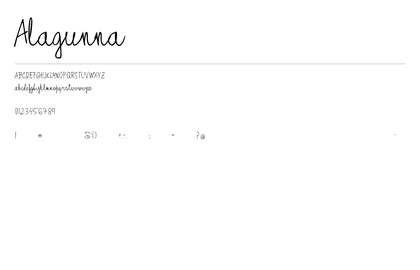Alagunna Font preview