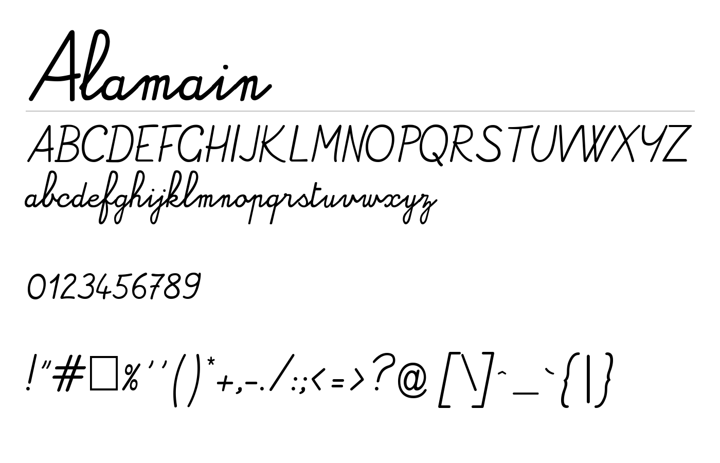 Alamain Font preview