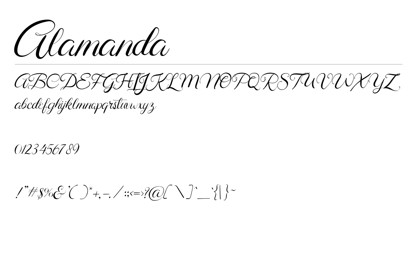 Alamanda Font preview