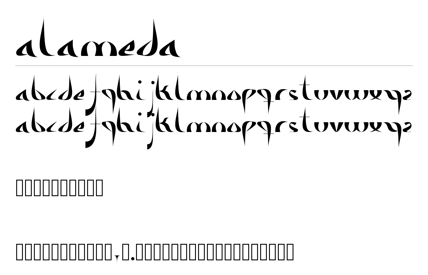 Alameda Font preview