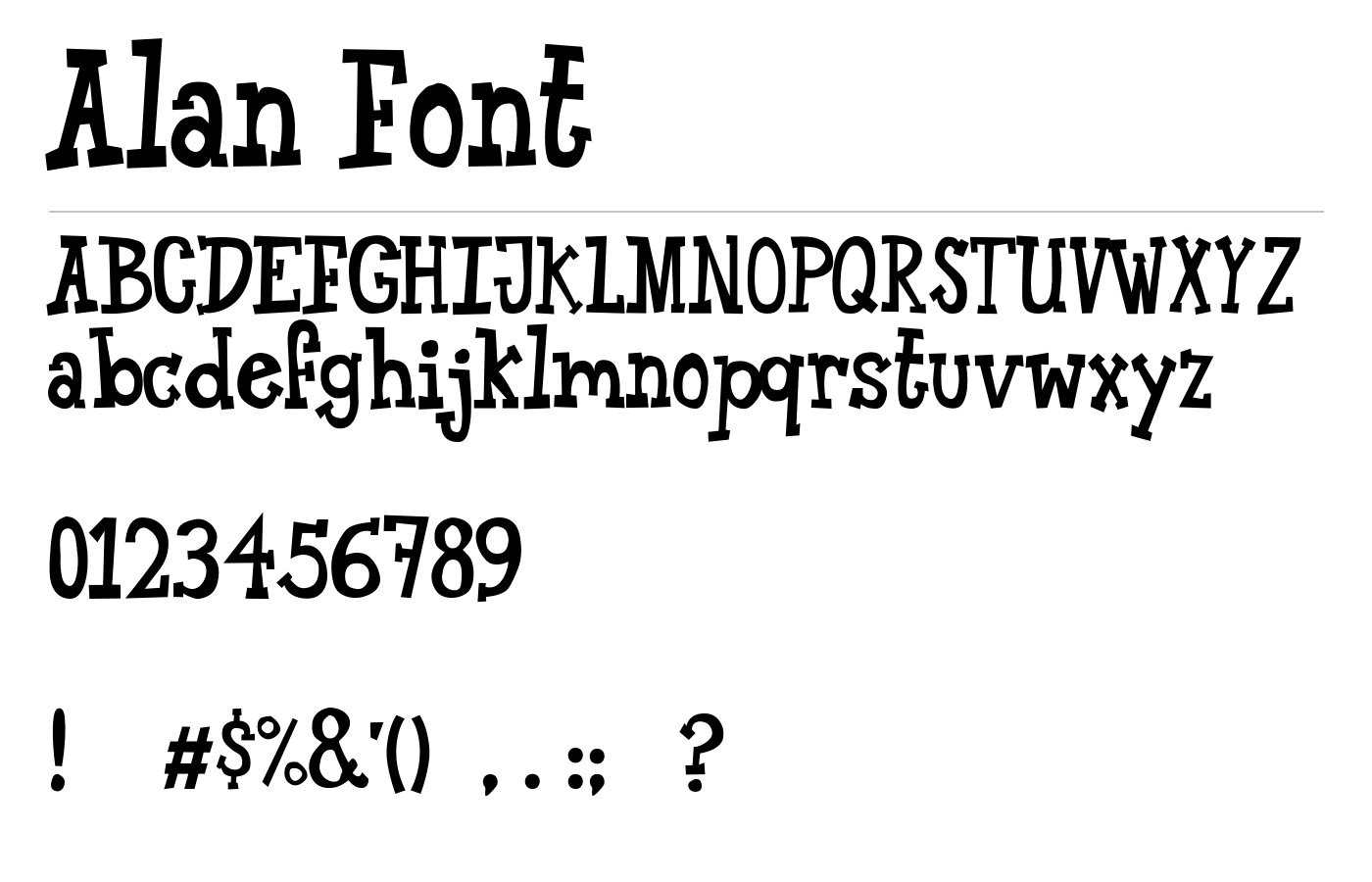 Alan Font preview