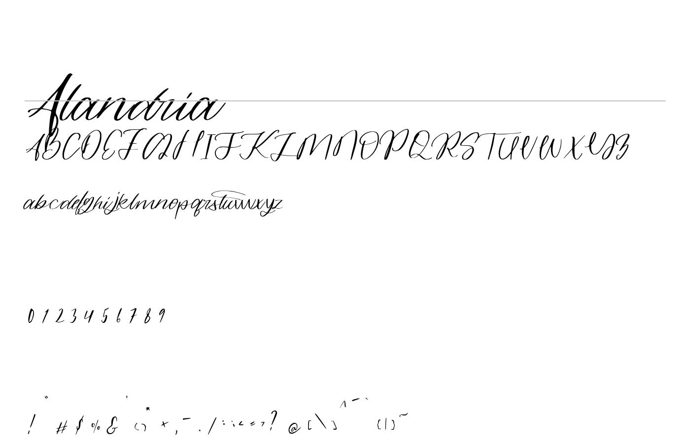 Alandria Font preview
