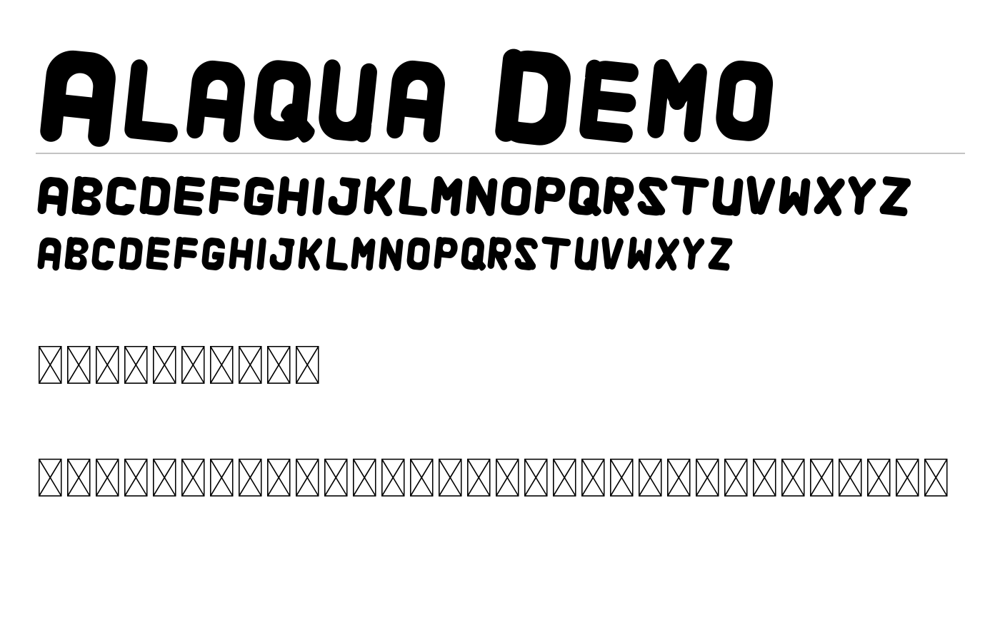 Alaqua Demo Font preview