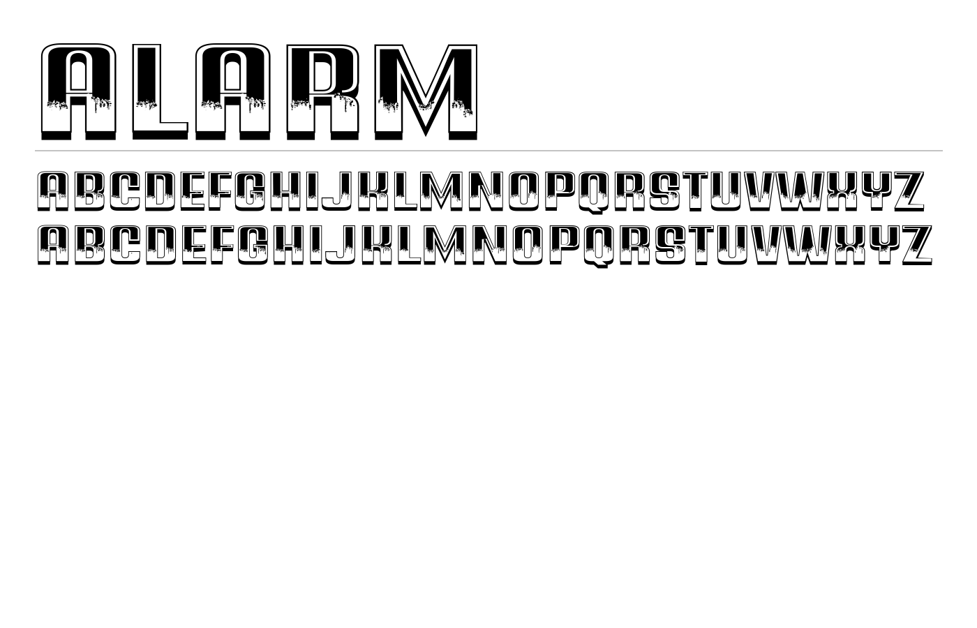 Alarm Font preview