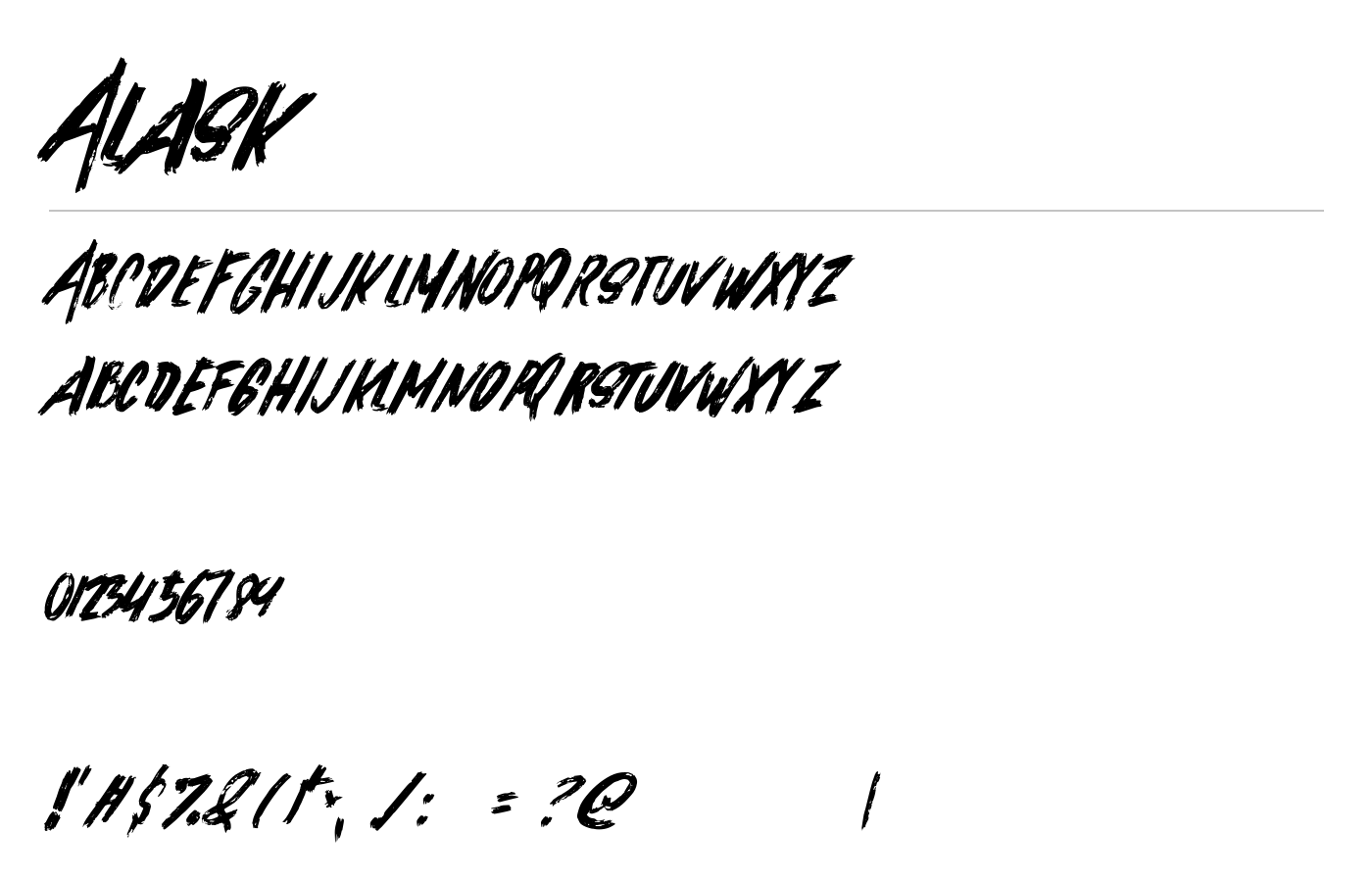 Alask Font preview