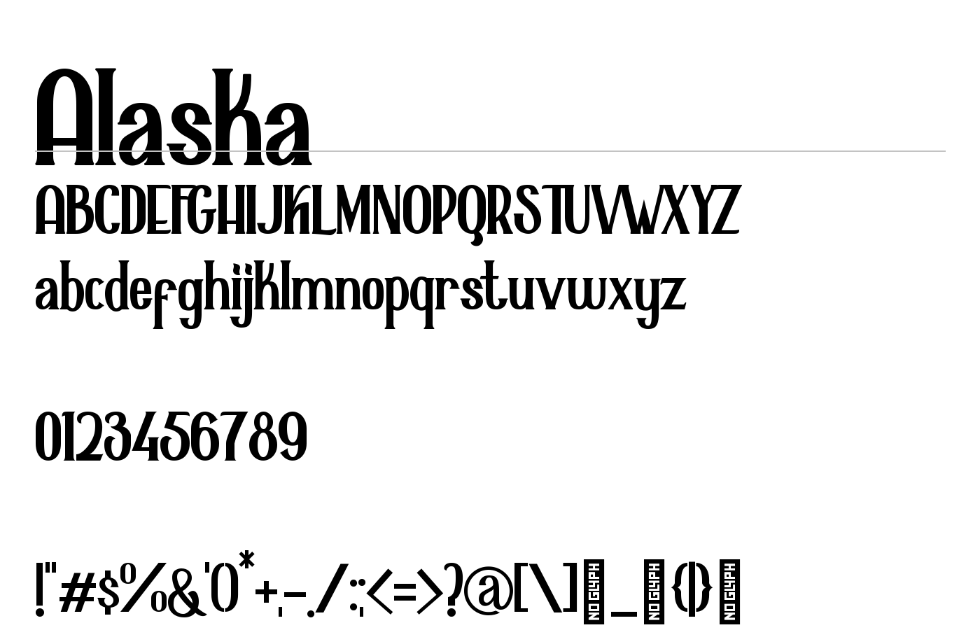 Alaska Font preview