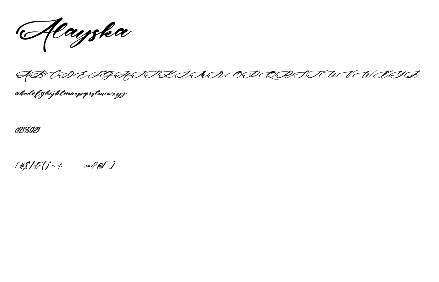 Alayska Font preview