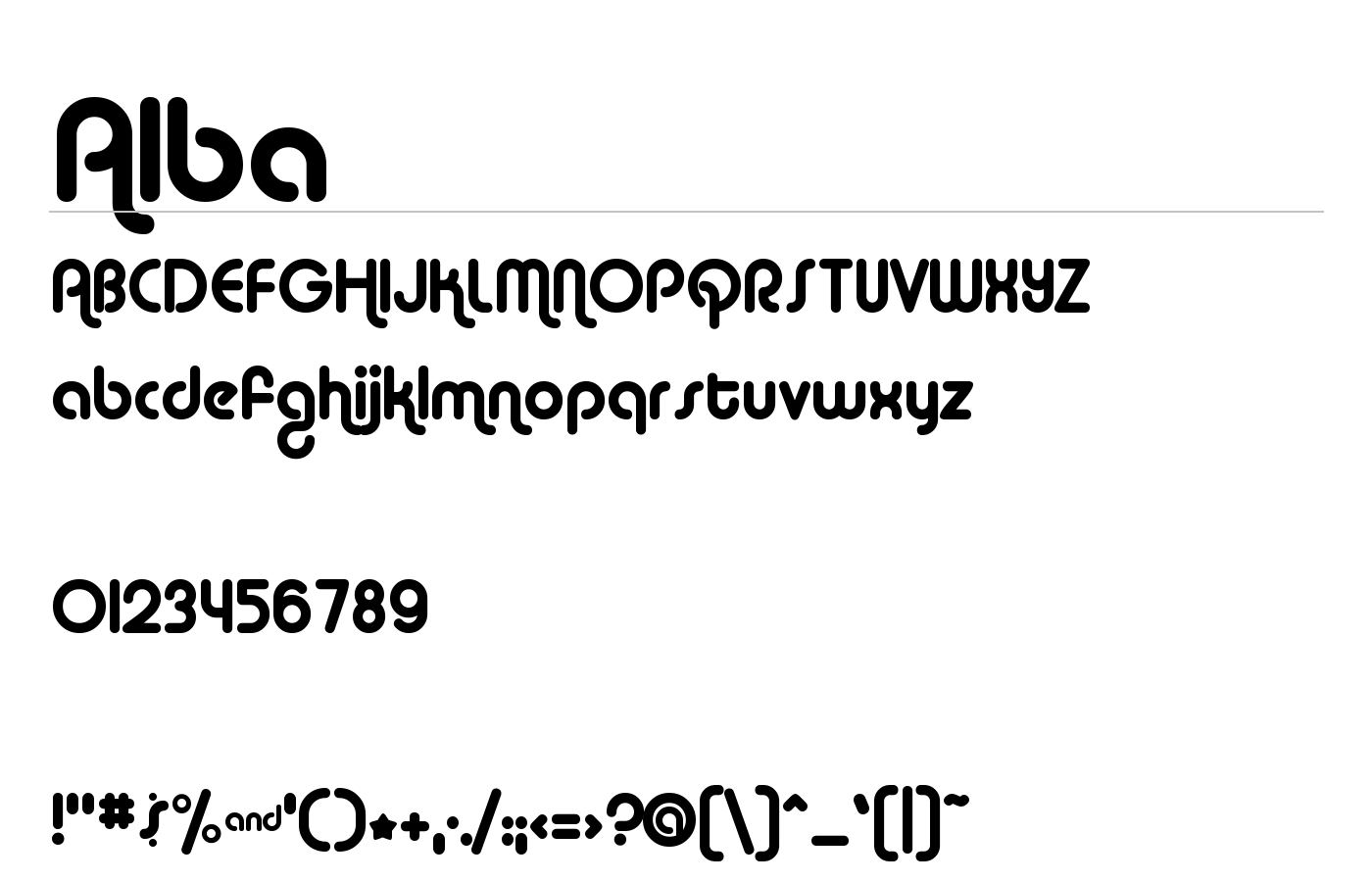 Alba Font preview