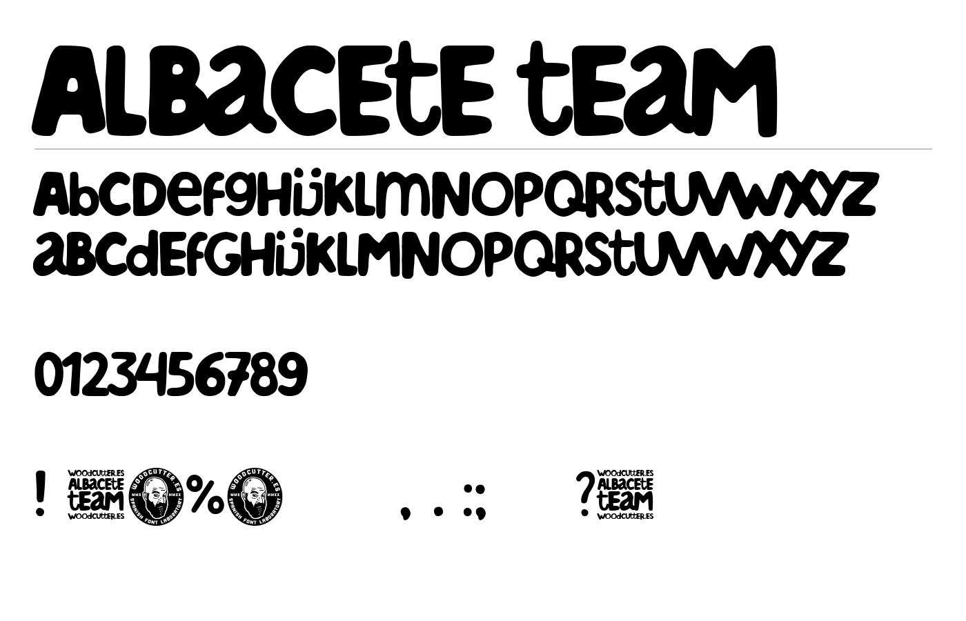 Albacete team Font preview