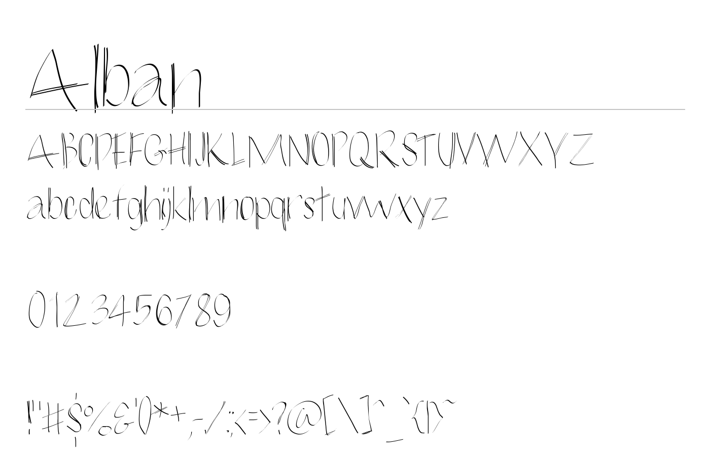 Alban Font preview