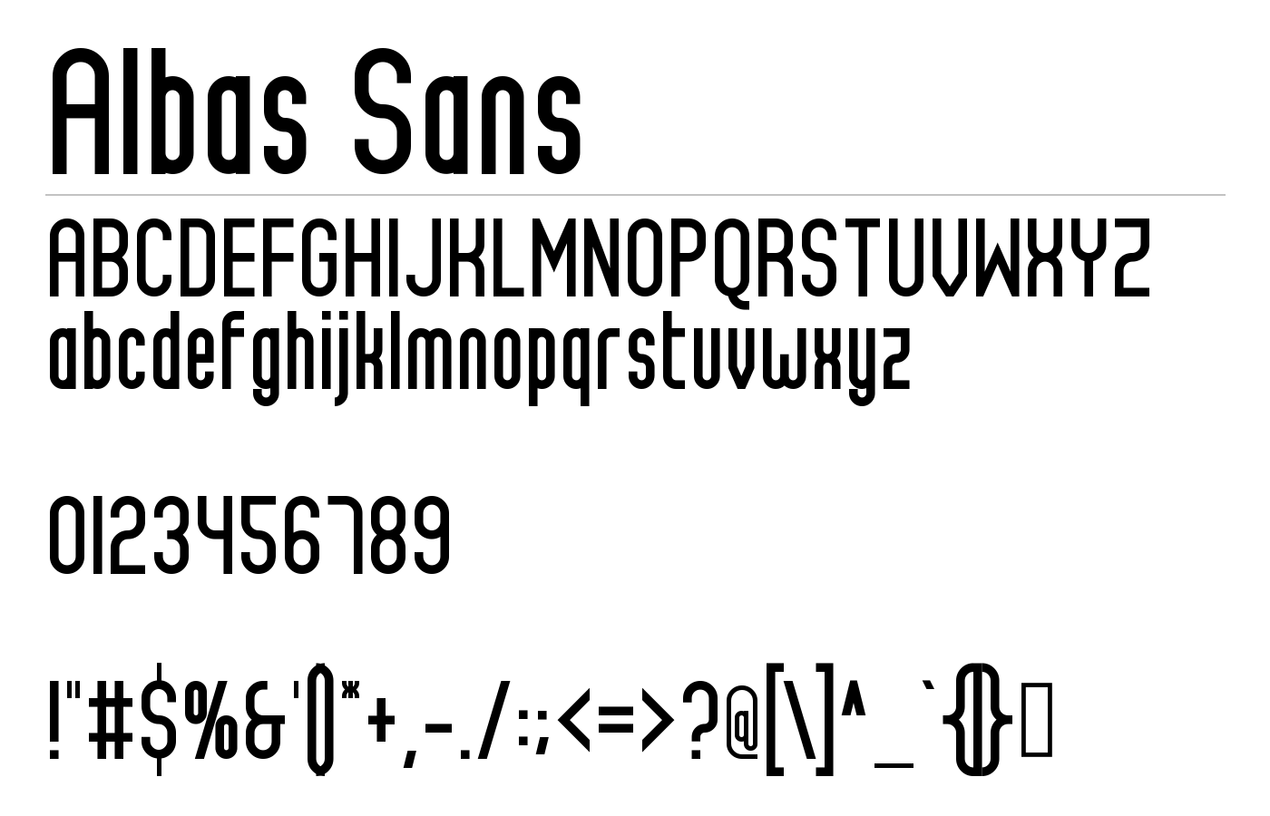 Albas Sans Font preview